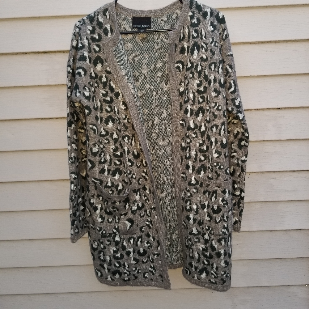 Cheetah print cardigan